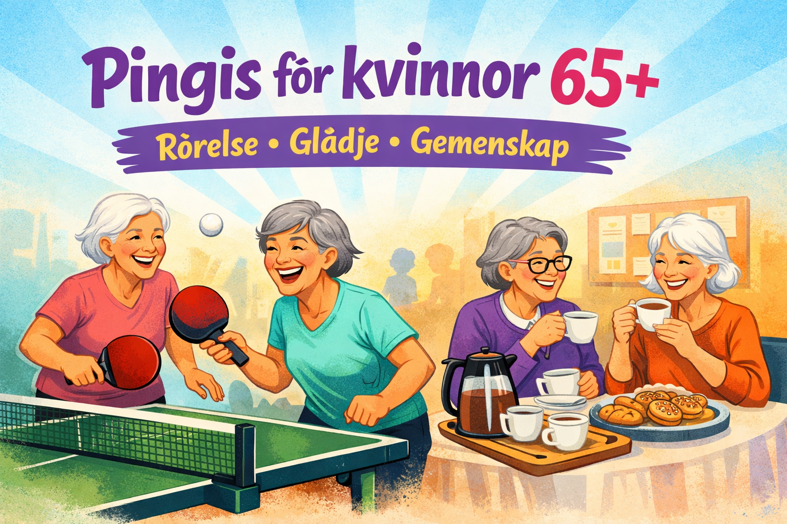 image from Pingis för kvinnor 65+ – en satsning på rörelse, gemenskap och glädje